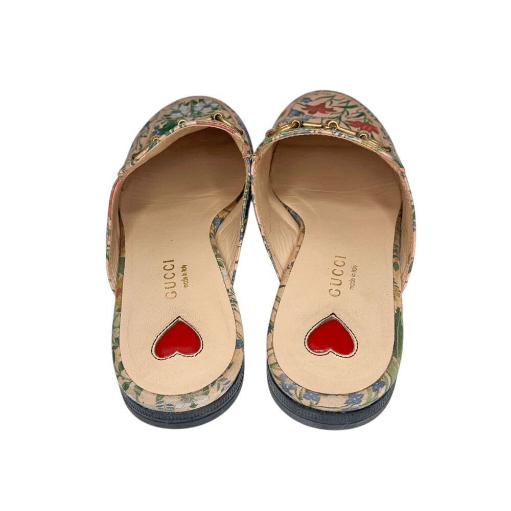 Gucci Floral Princetown Mule EU 36 Horsebit Slide Pink Loafer Flats Multicolor - Picture 7 of 10